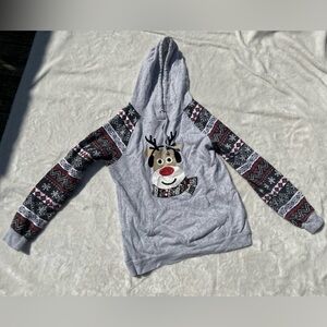 Holiday Reindeer hoodie.